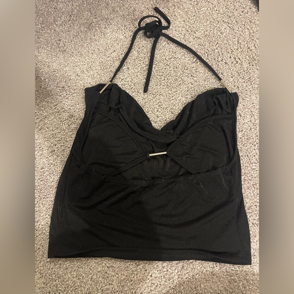 SHEIN Tops - SHEIN Black Twist Halter Crop Top